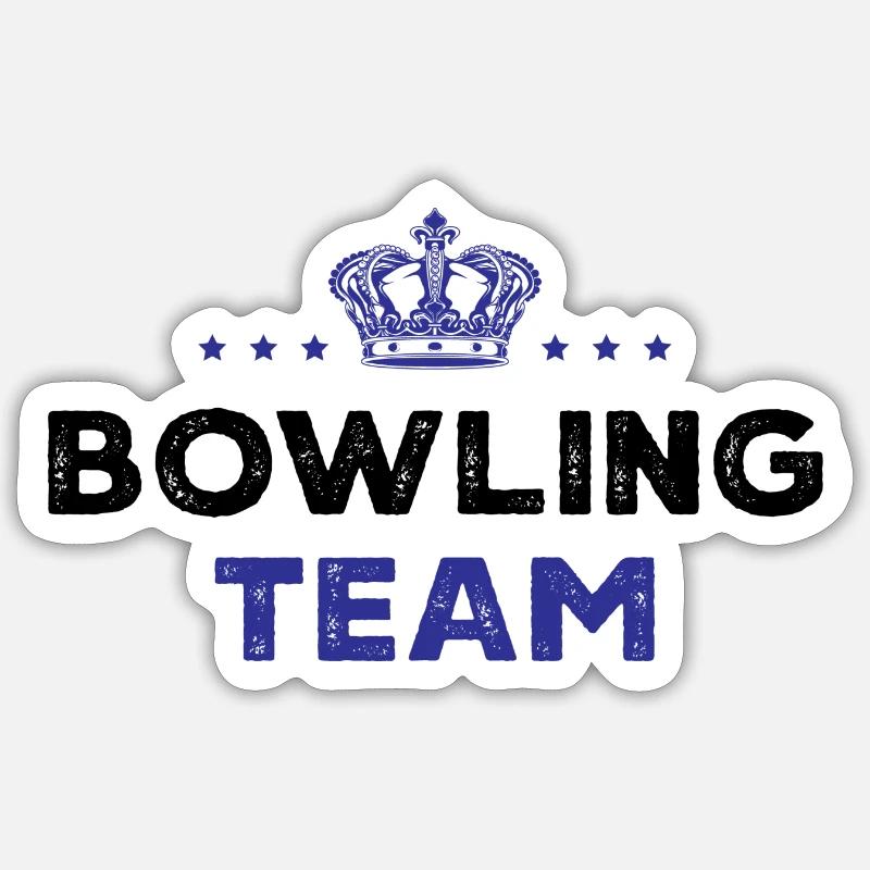 Équipe de bowling - Sticker taille S (10 x 10 cm) - blanc mat