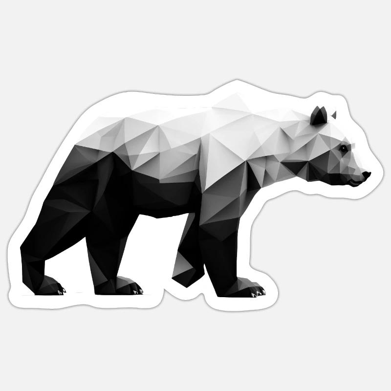 OURS - Sticker taille S (10 x 10 cm) - blanc mat