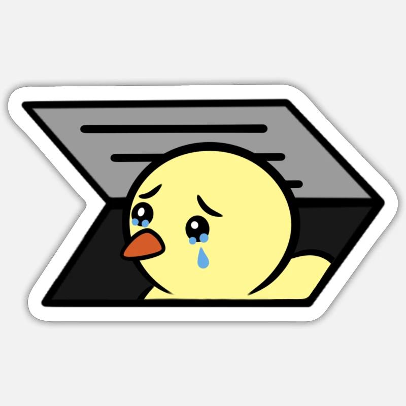 Duckie Venting - Sticker size S (10 x 10 cm) - white matte