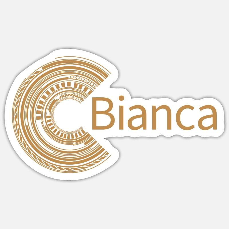 Pour Bianca - Sticker taille S (10 x 10 cm) - blanc mat