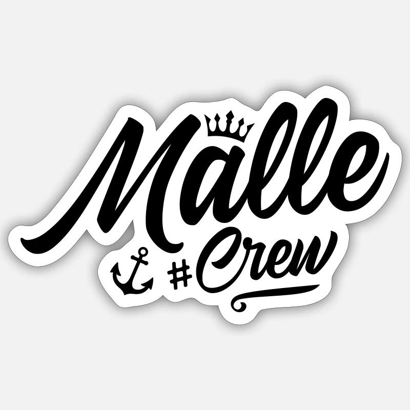 Équipage Malle - Sticker taille S (10 x 10 cm) - blanc mat