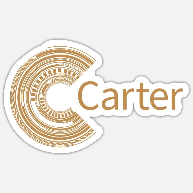 For Carter - Sticker size S (10 x 10 cm) - white matte