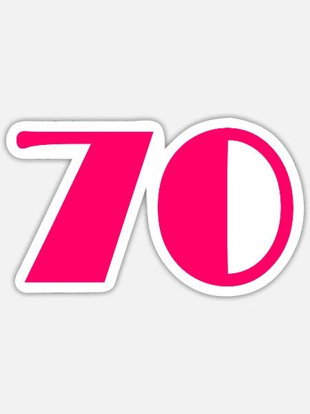 70. GEBURTSTAG. ALLES GUTE ZUM GEBURTSTAG! - Sticker Größe S (10 x 10 cm) - Mattweiß