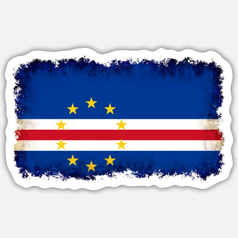 Cap-Vert Cabo Verde Sticker taille S (10 x 10 cm)