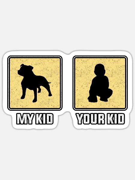 Your Kid My Kid - Sticker Größe S (10 x 10 cm) - Mattweiß