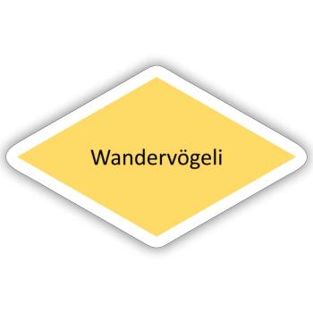 Wandervögeli - Sticker Größe S (10 x 10 cm) - Mattweiß - Vorne
