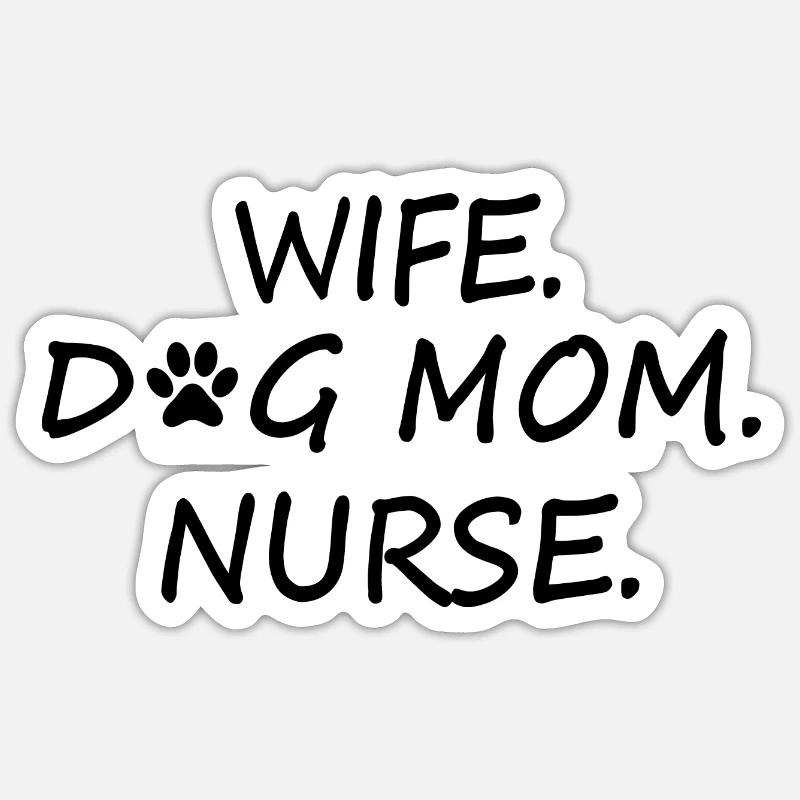 Chien Hund - Sticker taille S (10 x 10 cm) - blanc mat