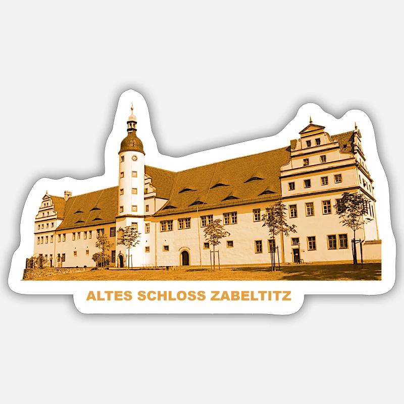 Zabeltitz Altes Schloss Barockgarten Sachsen Sticker Größe S (10 x 10 cm)