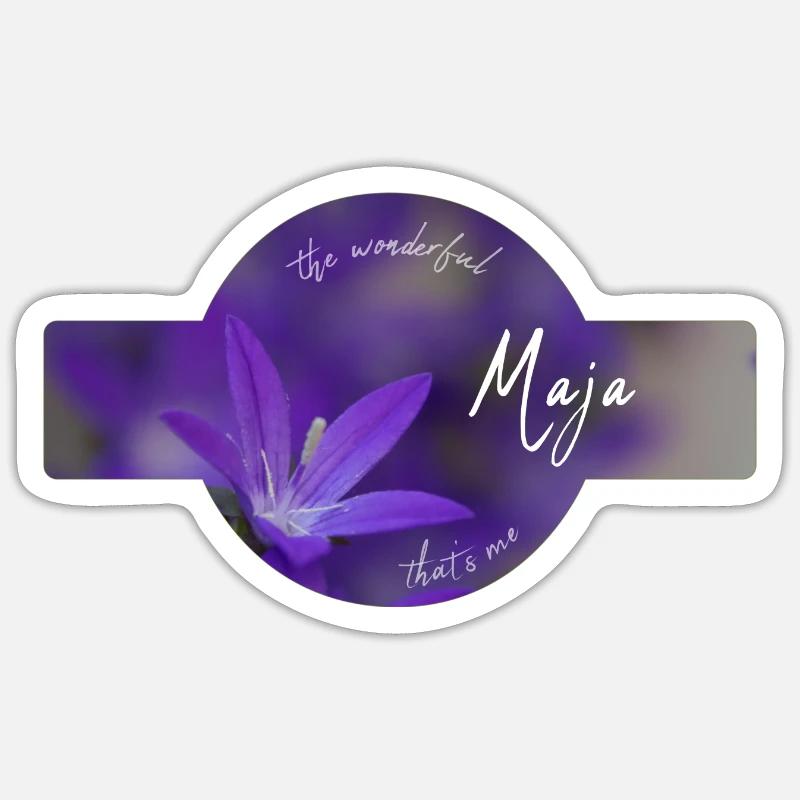 Maja - Sticker taille S (10 x 10 cm) - blanc mat