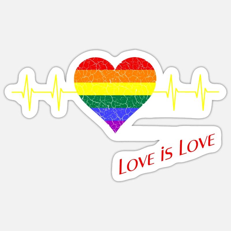 Lgbtq - Sticker Größe S (10 x 10 cm) - Mattweiß