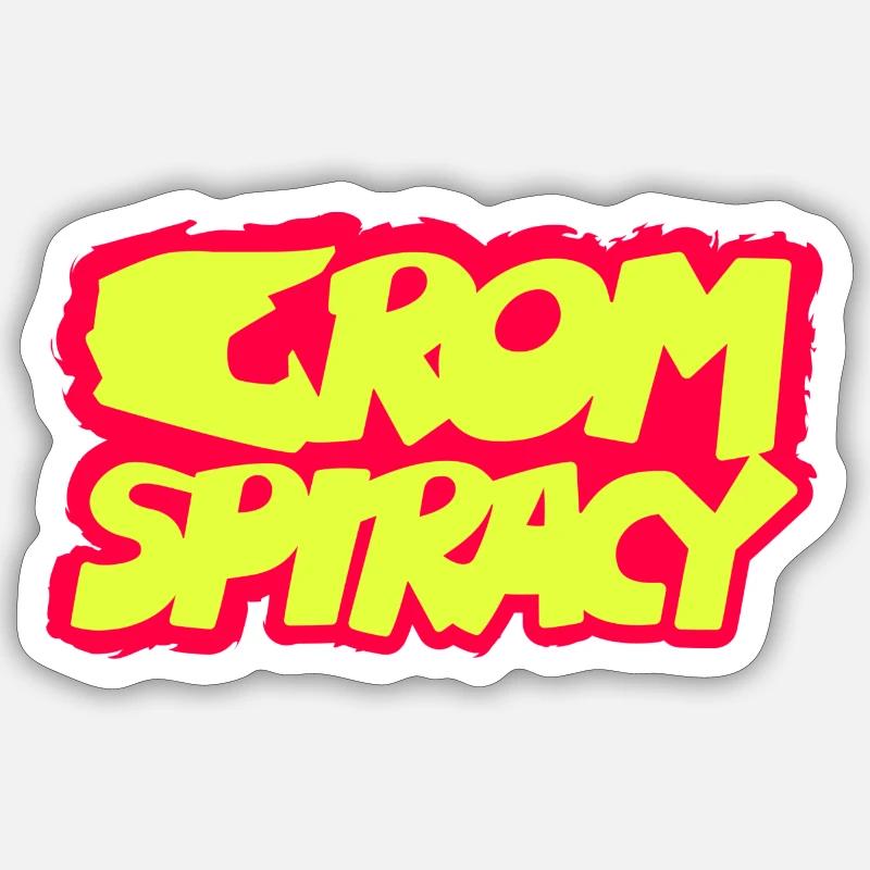 GROMSP! Lettrage RACY (compact) - Sticker taille S (10 x 10 cm) - blanc mat