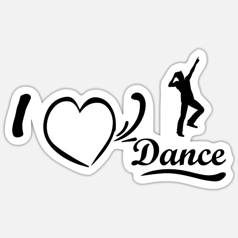 Dancing Dance Music - Sticker Größe S (10 x 10 cm) - Mattweiß