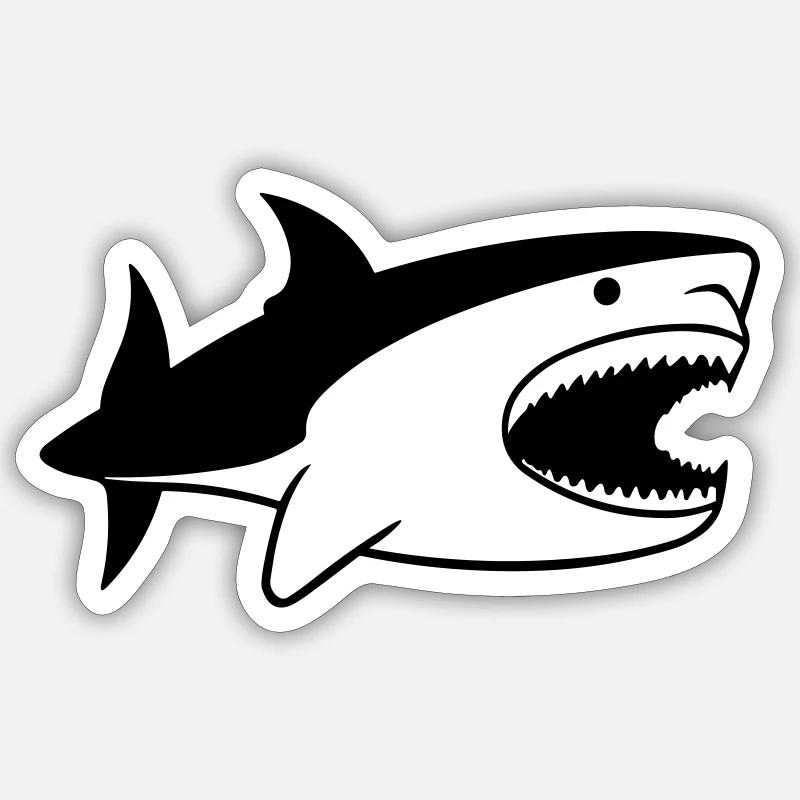 Requin Sticker taille S (10 x 10 cm)