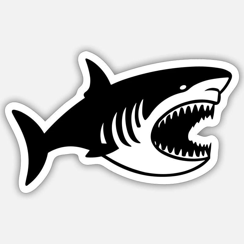 Requin Sticker taille S (10 x 10 cm)
