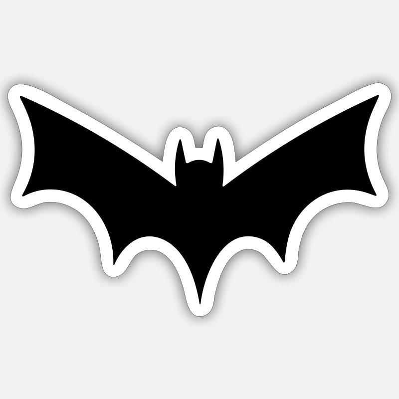 Bat - Sticker size S (10 x 10 cm) - white matte
