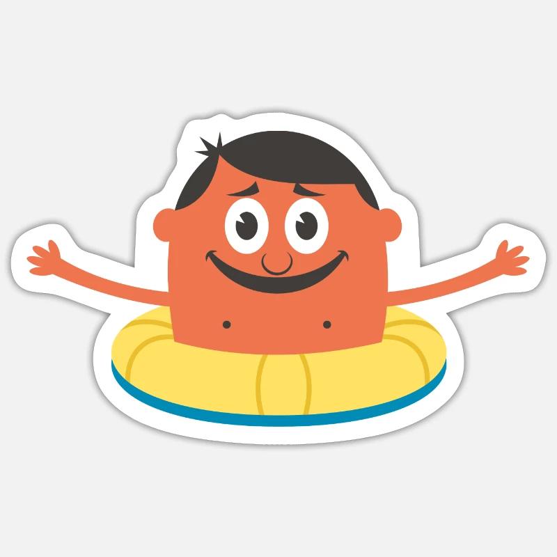 Sommer - Sticker Größe S (10 x 10 cm) - Mattweiß