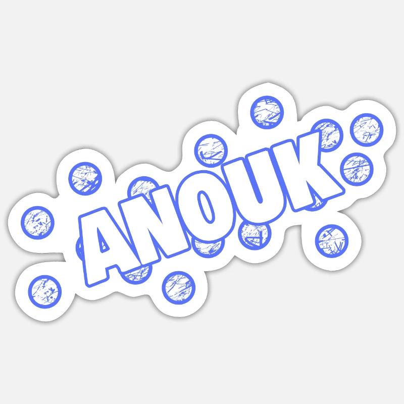 Cœurs pour Anouk Love Heart - Sticker taille S (10 x 10 cm) - blanc mat