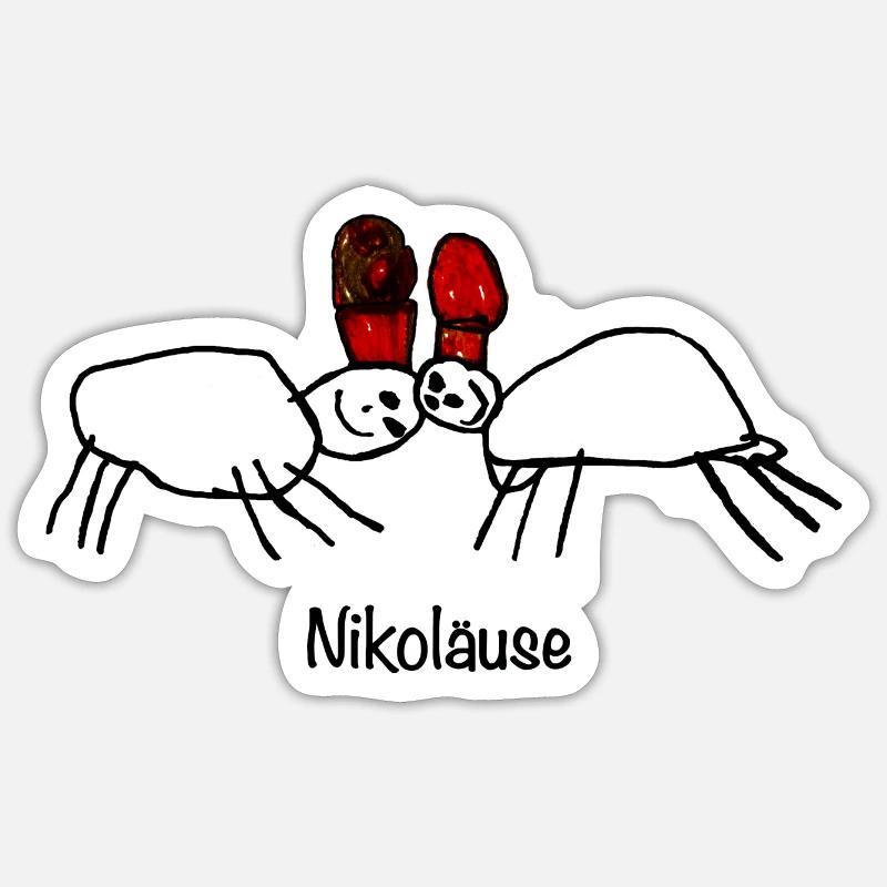 Nikoläuse - Sticker Größe S (10 x 10 cm) - Mattweiß