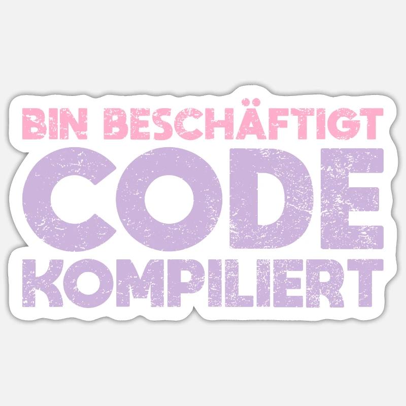Bin Beschäftigt Code Kompiliert Sticker Größe S (10 x 10 cm)