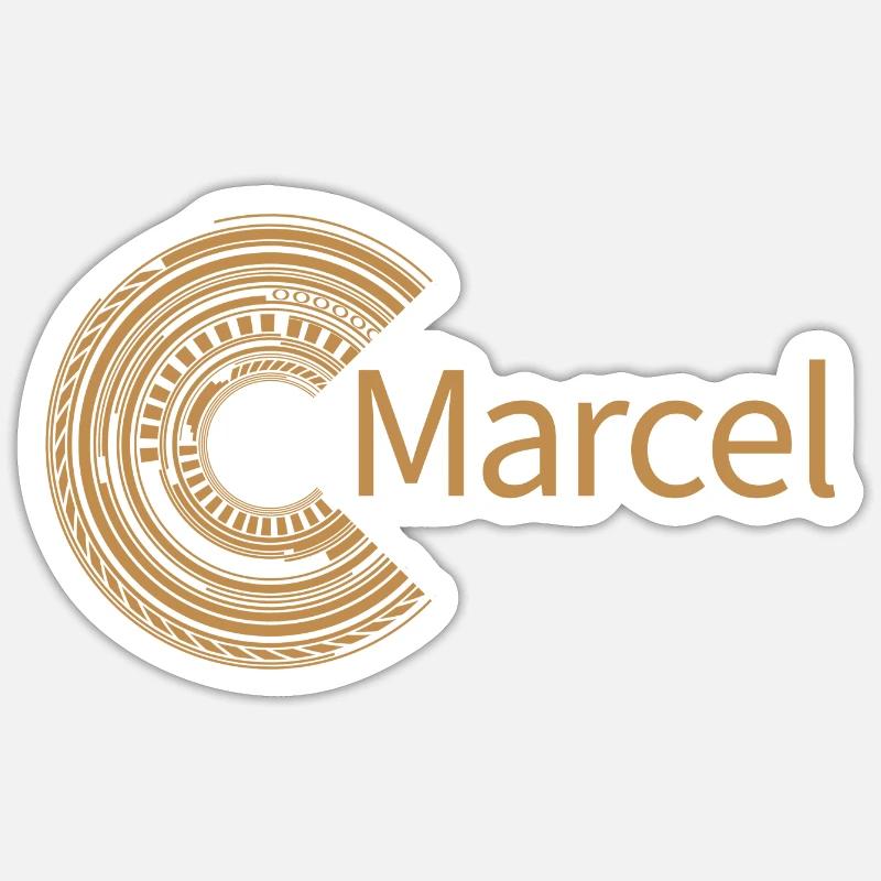 Für Marcel - Sticker Größe S (10 x 10 cm) - Mattweiß