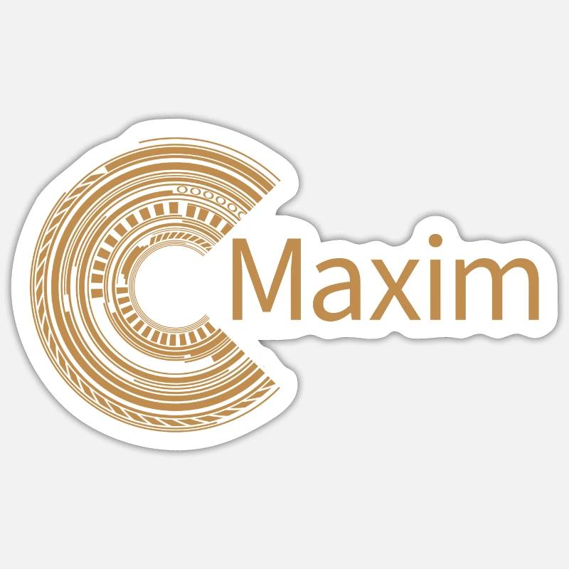 Pour Maxim - Sticker taille S (10 x 10 cm) - blanc mat