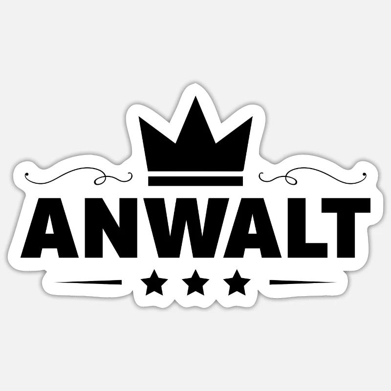 Anwalt Beruf - Sticker Größe S (10 x 10 cm) - Mattweiß