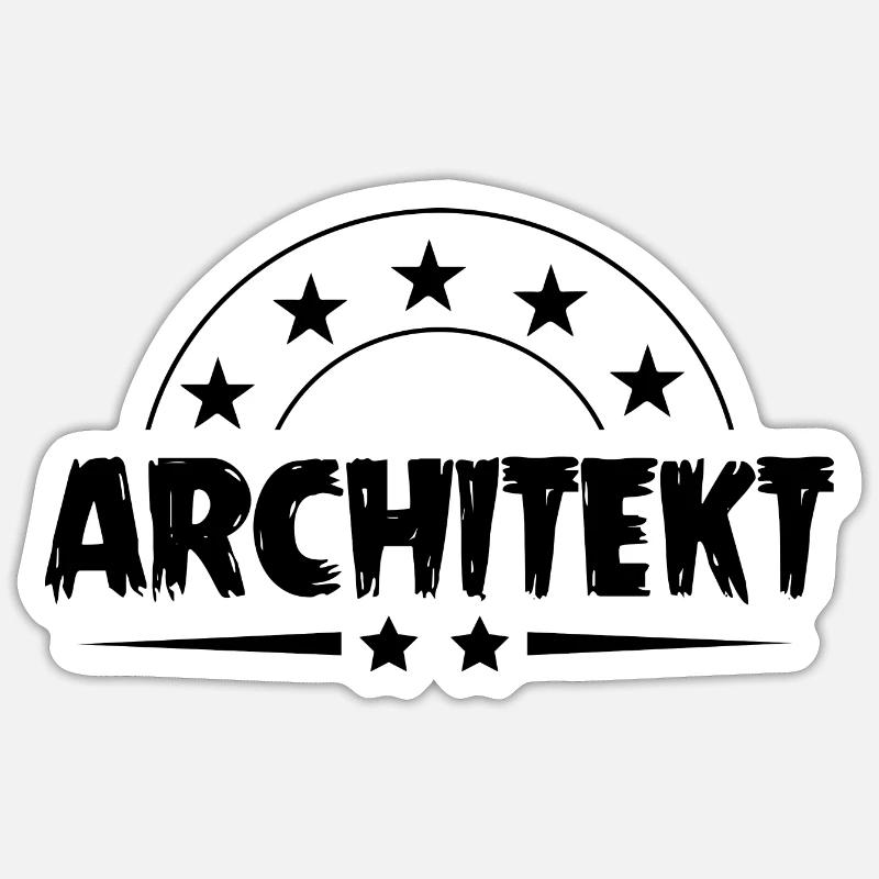 Architect profession - Sticker size S (10 x 10 cm) - white matte