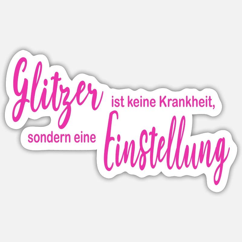Glitzer - Sticker Größe S (10 x 10 cm) - Mattweiß