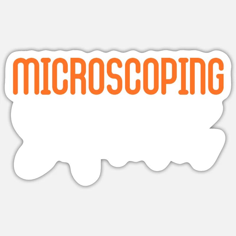 Escouade de microscopiation Conception pour un passionné de science Sticker taille S (10 x 10 cm)