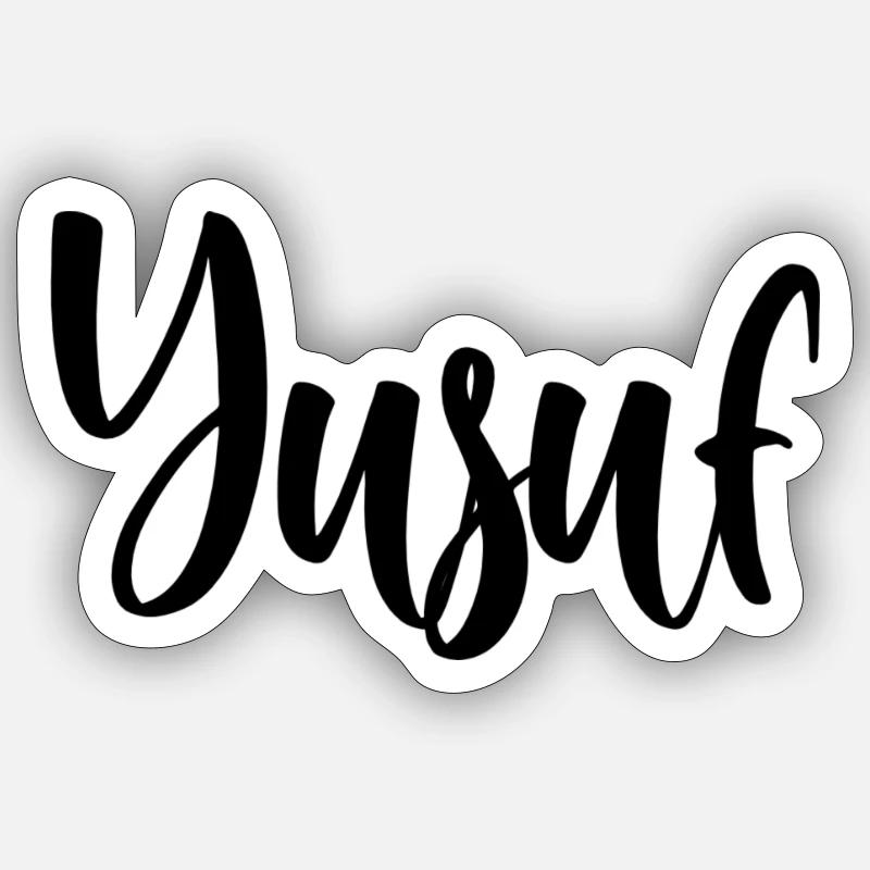 Name - Yusuf - Sticker size S (10 x 10 cm) - white matte