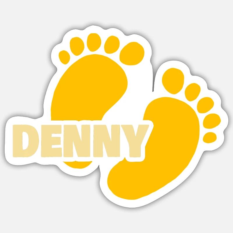Bébé Denny - Sticker taille S (10 x 10 cm) - blanc mat