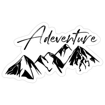 Abenteuer - Sticker Größe S (10 x 10 cm) - Mattweiß - Vorne