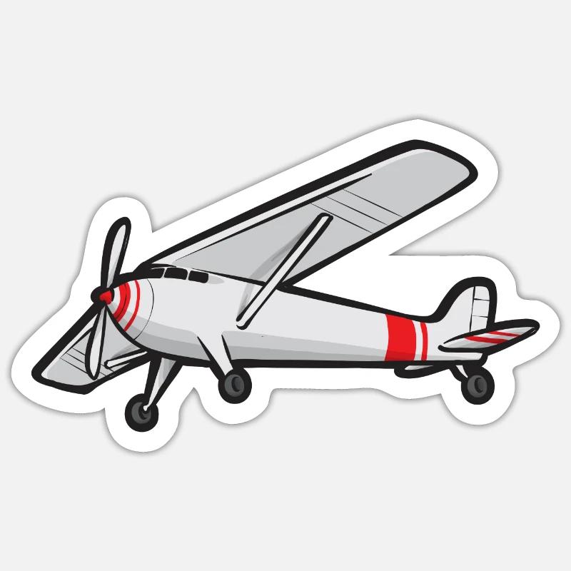 Remote Controlled Airplane Model Airplane Sticker size S (10 x 10 cm)