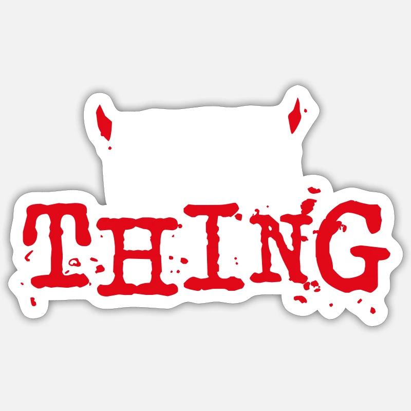 Evil Thing - Sticker Größe S (10 x 10 cm) - Mattweiß