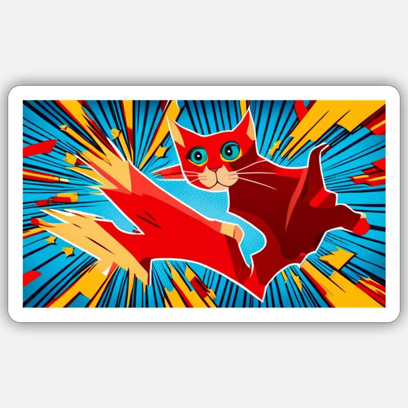 Flash Cat Sticker Größe S (10 x 10 cm)