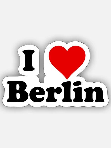 Berlin liebhaber - Sticker Größe S (10 x 10 cm) - Mattweiß