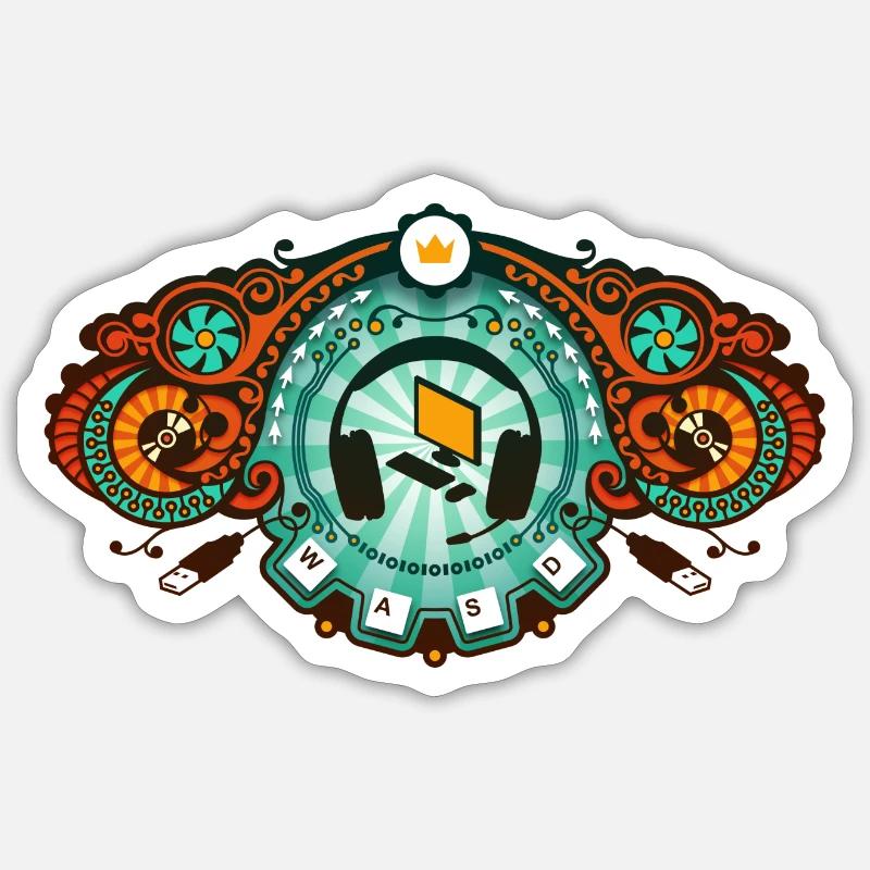 WASD luxe circus - Sticker size S (10 x 10 cm) - white matte