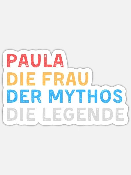 Paula Fau Mythos Legende - Sticker Größe S (10 x 10 cm) - Mattweiß
