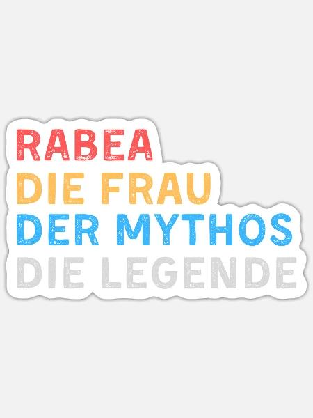 Rabea Fau Mythos Legende - Sticker Größe S (10 x 10 cm) - Mattweiß