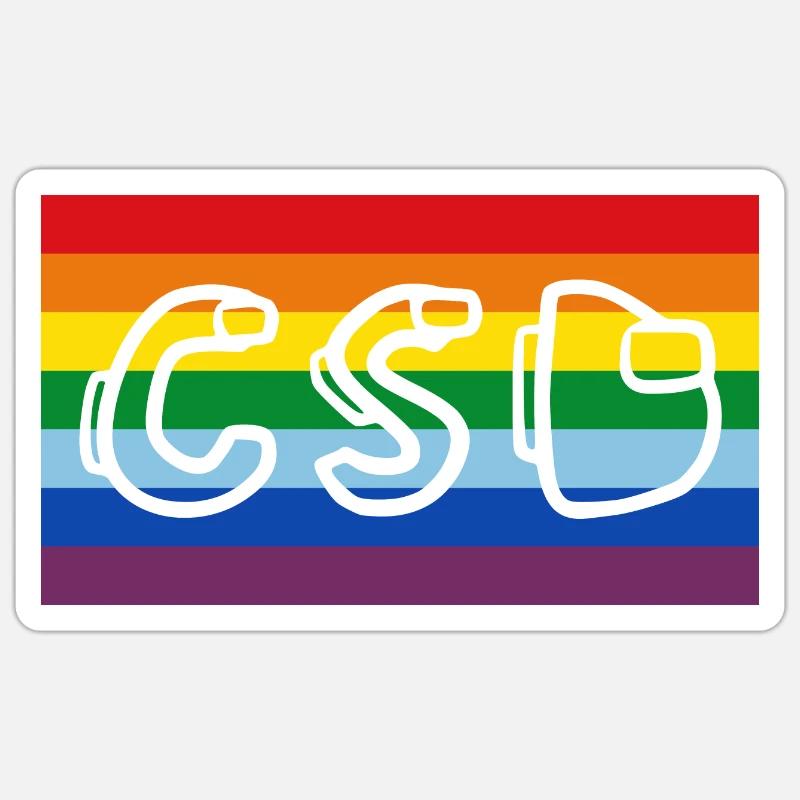 Rainbow Banner CSD Sticker size S (10 x 10 cm)