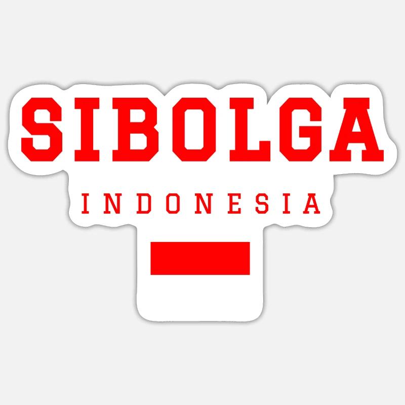Sibolga, Indonésie - Sticker taille S (10 x 10 cm) - blanc mat