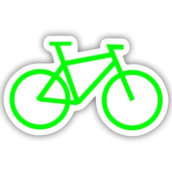 Lush Lime Ride - Sticker Größe S (10 x 10 cm) - Mattweiß - Vorne