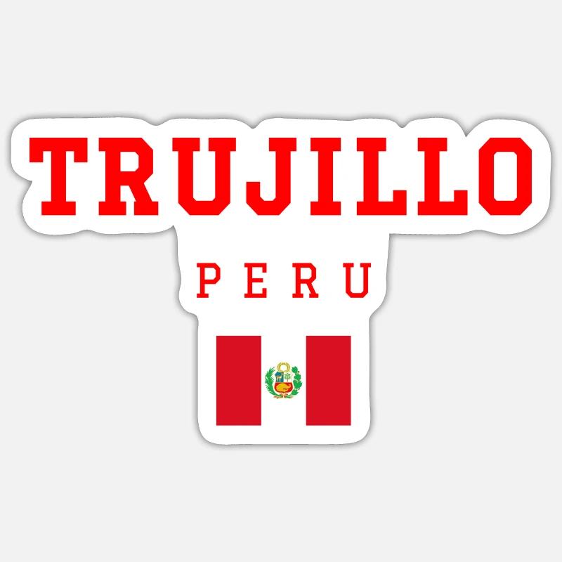 Trujillo, Pérou - Sticker taille S (10 x 10 cm) - blanc mat