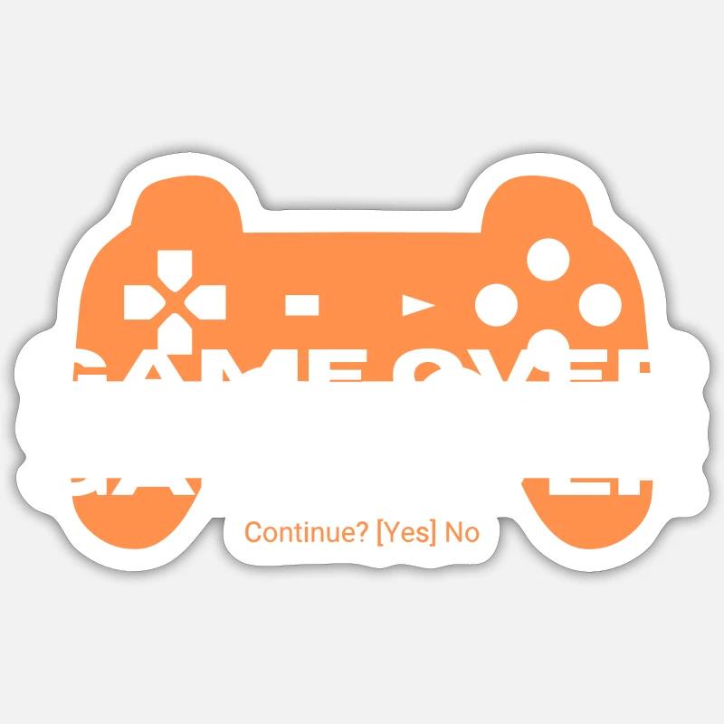 Fin du jeu - Sticker taille S (10 x 10 cm) - blanc mat