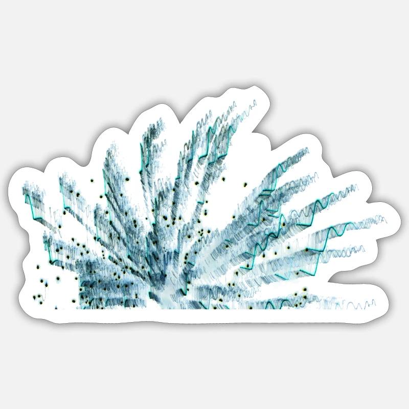 Feu d’artifice 02 - Sticker taille S (10 x 10 cm) - blanc mat
