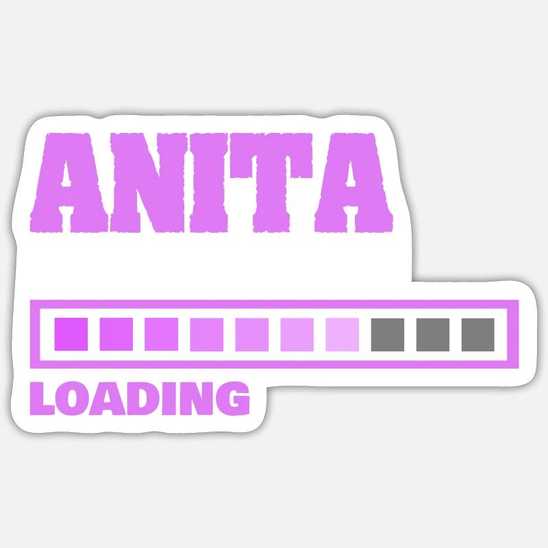Anita bébé - Sticker taille S (10 x 10 cm) - blanc mat