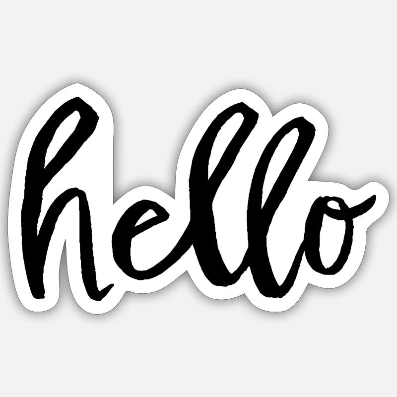 Hello Sticker size S (10 x 10 cm)