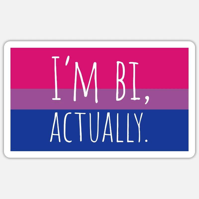 Ich bin eigentlich bi Sticker Größe S (10 x 10 cm)