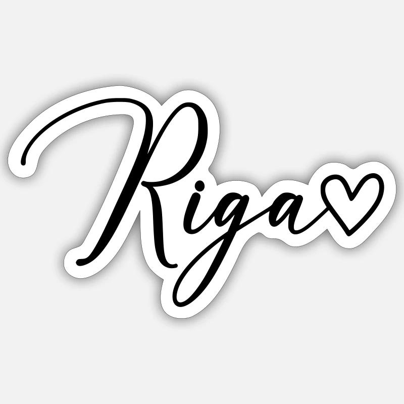 Riga skrifttype Sticker