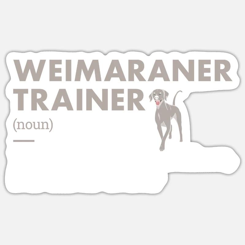 Weimaraner Trainer Definiton - Sticker size S (10 x 10 cm) - white matte